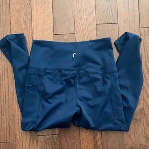 Navy Blue High-Waisted Leggings